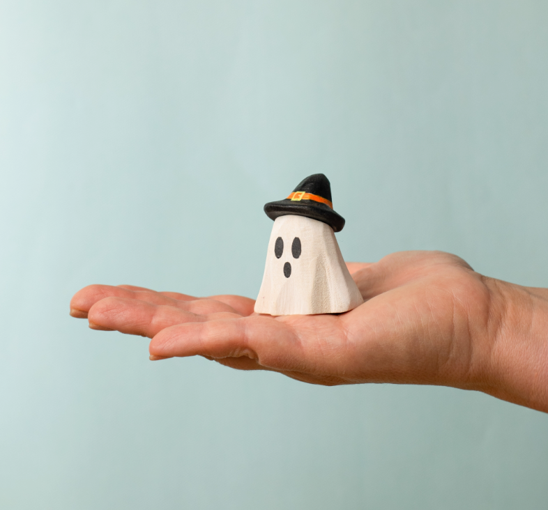 BumbuToys Figurine en bois pour couronne de célébration Fantôme Magicien