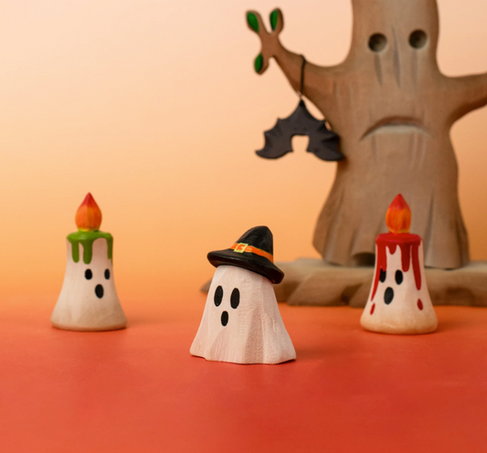 BumbuToys Figurine en bois pour couronne de célébration Fantôme Magicien