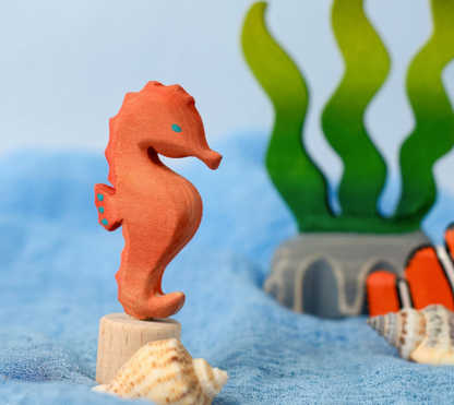 BumbuToys Figurine en bois pour couronne de célébration Hippocampe