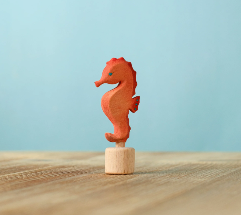 BumbuToys Figurine en bois pour couronne de célébration Hippocampe