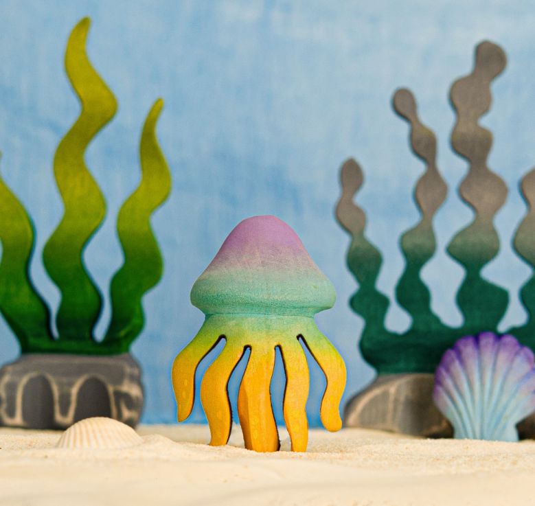 BumbuToys Figurine en bois pour couronne de célébration Méduse