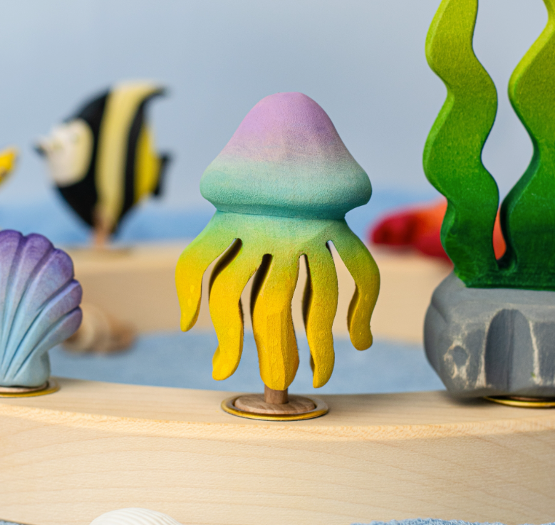 BumbuToys Figurine en bois pour couronne de célébration Méduse