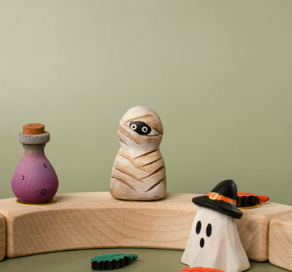 BumbuToys Figurine en bois pour couronne de célébration Momie Enchantée