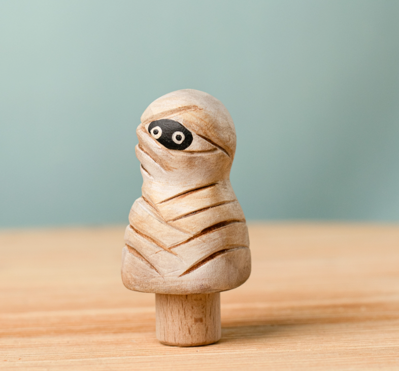 BumbuToys Figurine en bois pour couronne de célébration Momie Enchantée