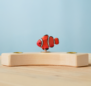 BumbuToys Figurine en bois pour couronne de célébration Poisson-clown
