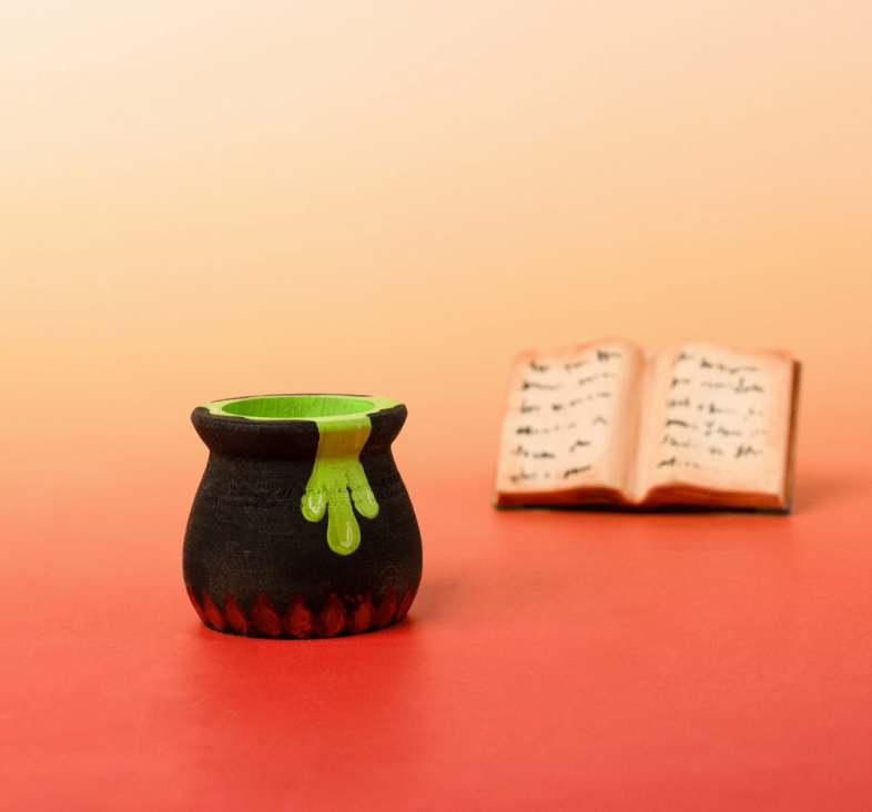 BumbuToys Figurine en bois pour couronne de célébration Chaudron magique