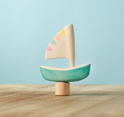 BumbuToys Figurine en bois pour couronne de célébration Voilier