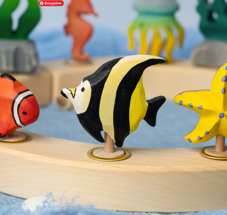 BumbuToys Figurine en bois pour couronne de célébration Zancle Cornu
