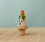 BumbuToys Fugurine en bois pour couronne de céébration Bougie Verte magique