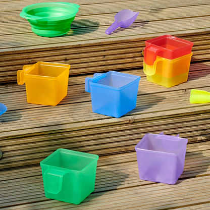 Tickit Récipients translucides colorés arc-en-ciel - Lot de 6 (Copie)