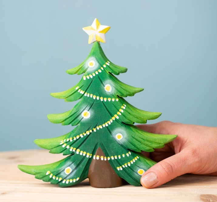 BumbuToys Sapin de Noël en bois