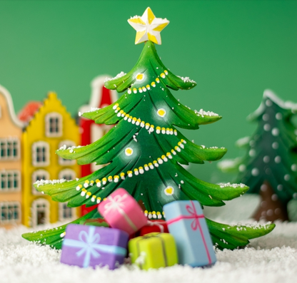 BumbuToys Sapin de Noël en bois