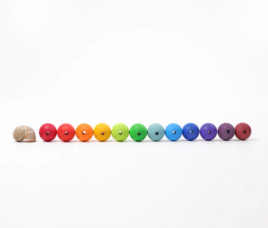 36 Perles en bois 30mm GRIMMS