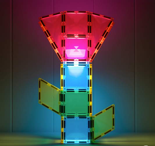 Connetix Light Rocket - Fusée Lumineuse jeux magnétiques - 30 pièces