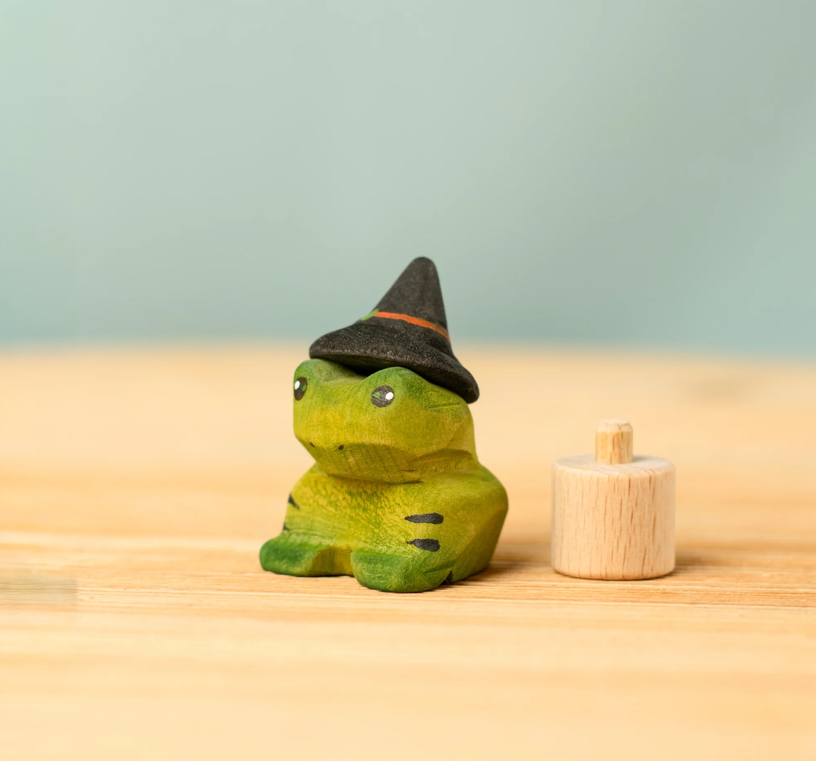 BumbuToys Figurine en bois pour couronne de célébration Grenouille Enchantée