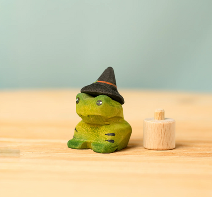 BumbuToys Figurine en bois pour couronne de célébration Grenouille Enchantée