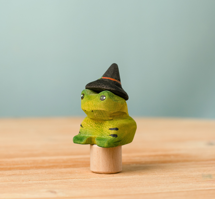 BumbuToys Figurine en bois pour couronne de célébration Grenouille Enchantée