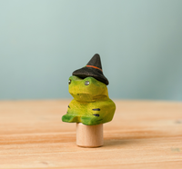BumbuToys Figurine en bois pour couronne de célébration Grenouille Enchantée