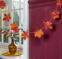Guirlande de décoration en feutrine de laine Feuilles d'Automne