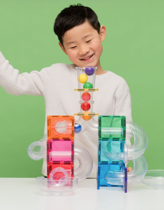 Connetix Tiles Parcours à billes Couleurs Vives - 114 pièces