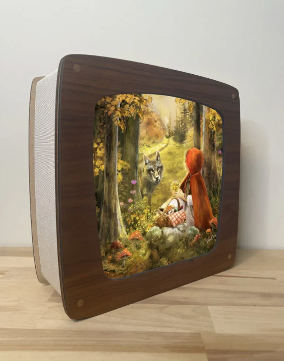 Carte à insérer pour la Lampe Magique - Illustratrice Esther Iris - Petit Chaperon Rouge