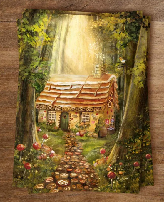 Carte postale - Esther Iris - Hansel et Gretel conte des frères Grimm