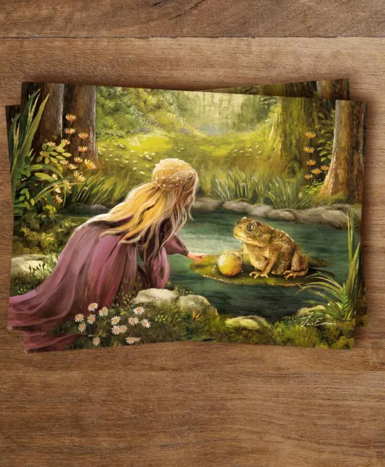 Carte postale - Esther Iris - Le roi grenouille conte des frères Grimm