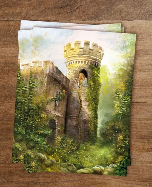 Carte postale - Esther Iris - Raiponce conte des frères Grimm