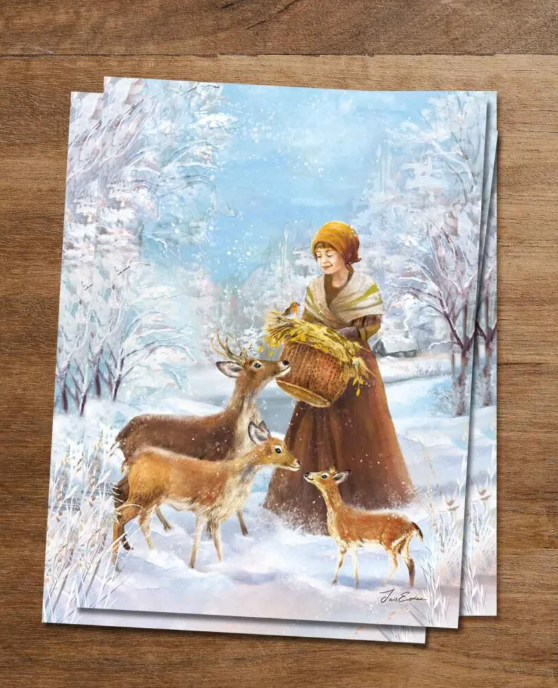 Carte postale - Esther Iris - The Deer Feeder