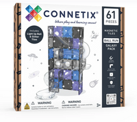 Connetix Circuit à billes Galaxy - 59 pièces pailletées et 2 balles lumineuses