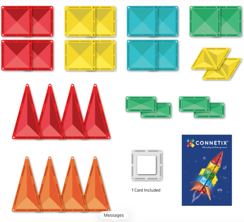 Connetix Light Rocket - Fusée Lumineuse jeux magnétiques - 30 pièces