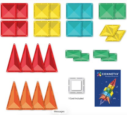 Connetix Light Rocket - Fusée Lumineuse jeux magnétiques - 30 pièces
