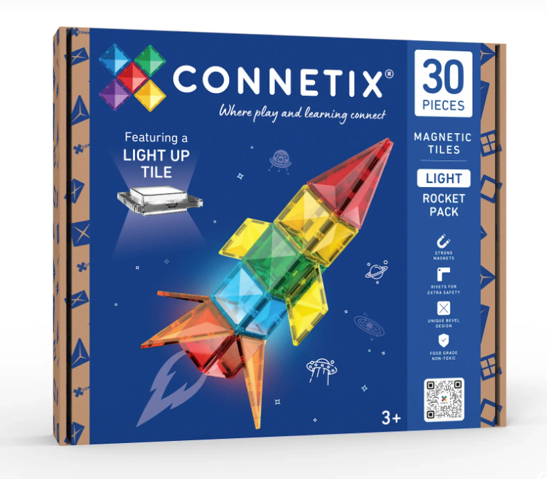 Connetix Light Rocket - Fusée Lumineuse jeux magnétiques - 30 pièces