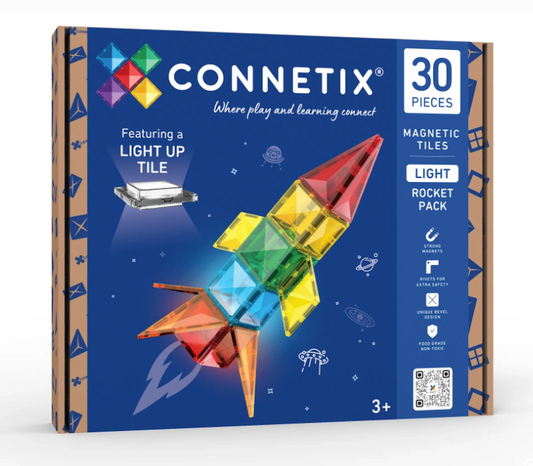 Connetix Light Rocket - Fusée Lumineuse jeux magnétiques - 30 pièces