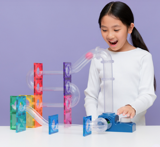 Connetix Parcours à billes Launcher - Lanceurs de billes 47 pièces