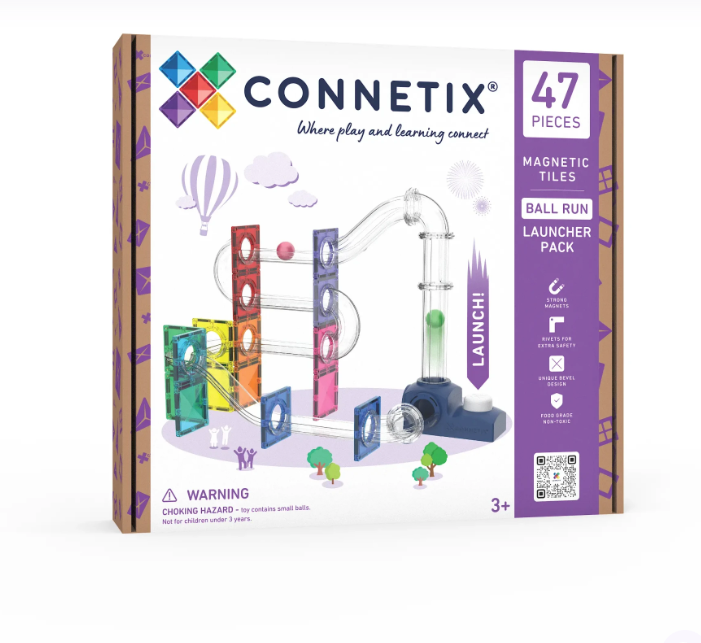 Connetix Parcours à billes Launcher - Lanceurs de billes 47 pièces