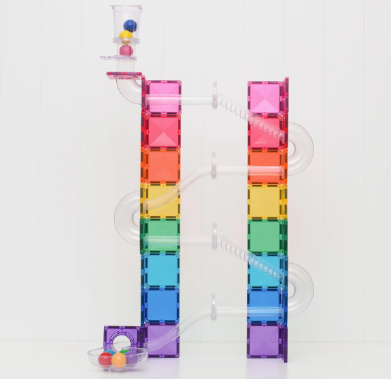Connetix Tiles Parcours à billes Couleurs Vives - 114 pièces