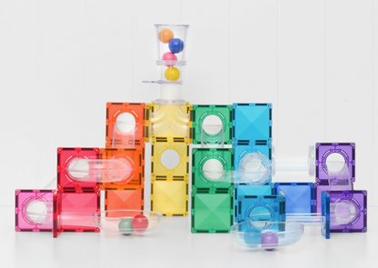Connetix Tiles Parcours à billes Couleurs Vives - 114 pièces