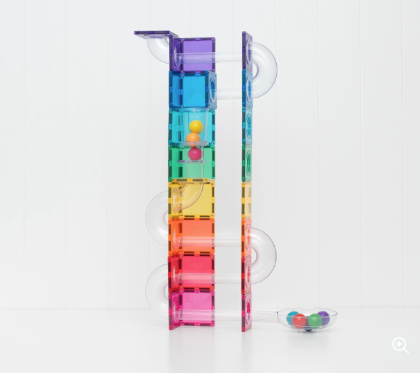 Connetix Tiles Parcours à billes Couleurs Vives - 114 pièces