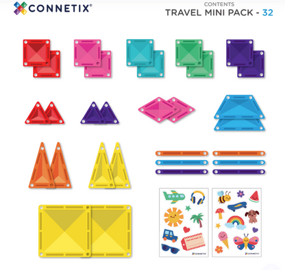 Connetix Travel Mini pack - 32 pièces