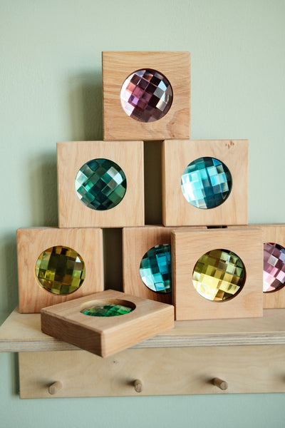 Bauspiel Grands blocs de construction scintillants - Lot de 8