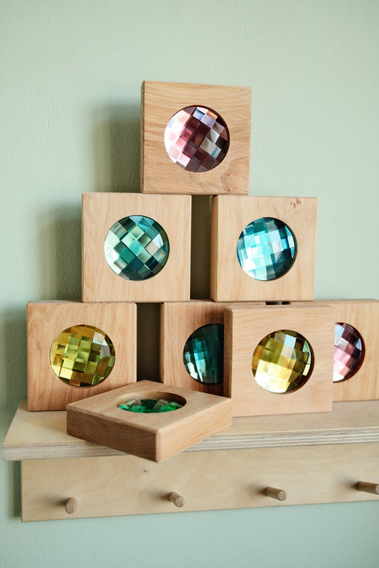 Bauspiel Grands blocs de construction scintillants - Lot de 8