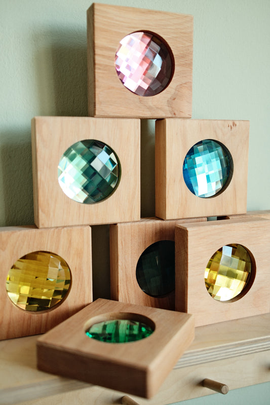 Bauspiel Grands blocs de construction scintillants - Lot de 8