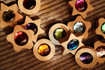 Bauspiel Pierres scintillantes aux formes variées – Set de 12