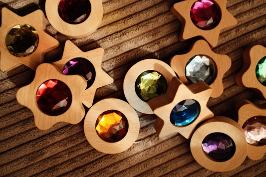 Bauspiel Pierres scintillantes aux formes variées – Set de 12