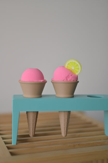 Kiddi Support à glace pour jeu sensoriel - 3 trous - Divers coloris