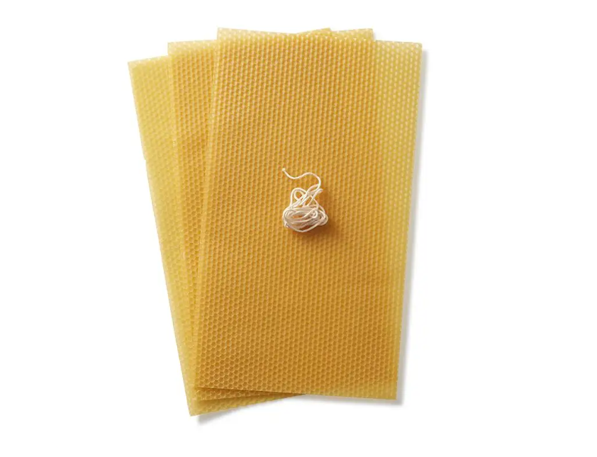 Dipam 3 Feuilles de cire d'abeille + mèche
