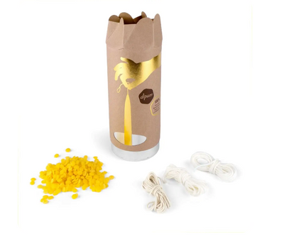 Dipam Atelier Bougie - 600gr de cire d'abeille, mèche et Tin de trempage