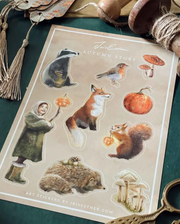 Feuille d'autocollants Autumn Stories - Illustratrice Esther Iris