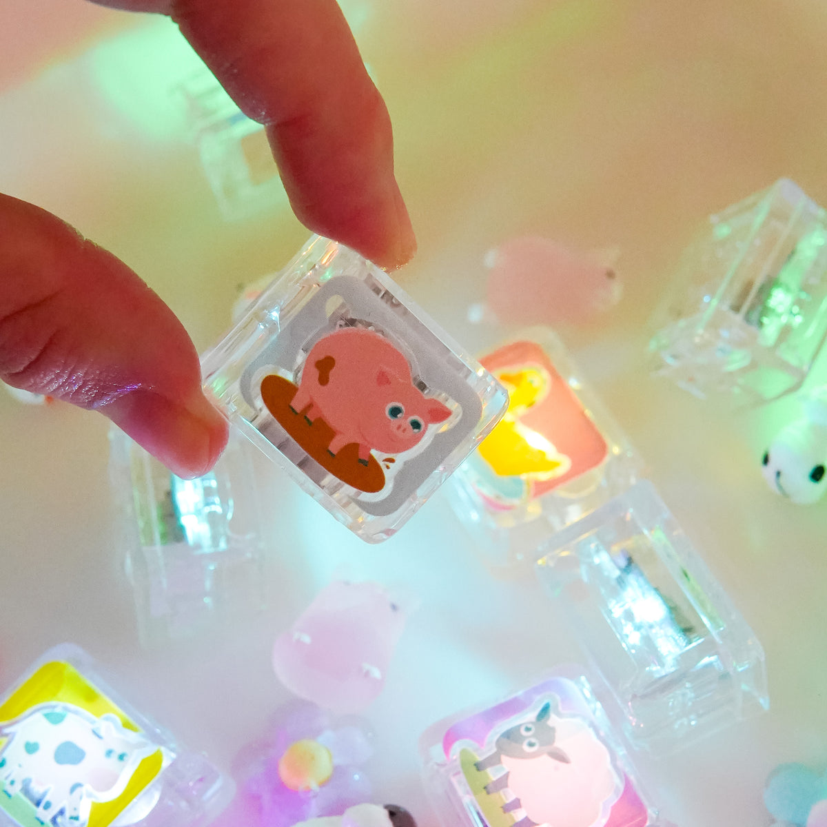 Glo Pals Cubes lumineux Ferme - Lot de 6